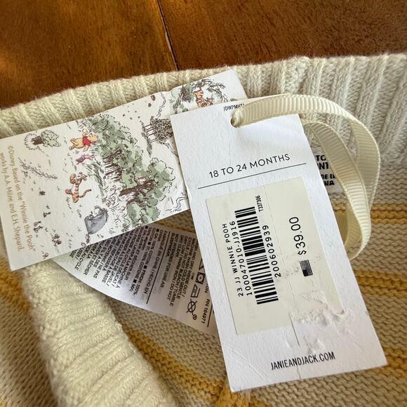 Janie and Jack Winnie the Pooh Honey Stripe Sweater Pants Baby Sz 18 24 Mos - Picture 8 of 13